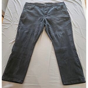 Benjamin Black Slim Jeans Mens 48x30 Black Good Stretch Moto Pocket Details